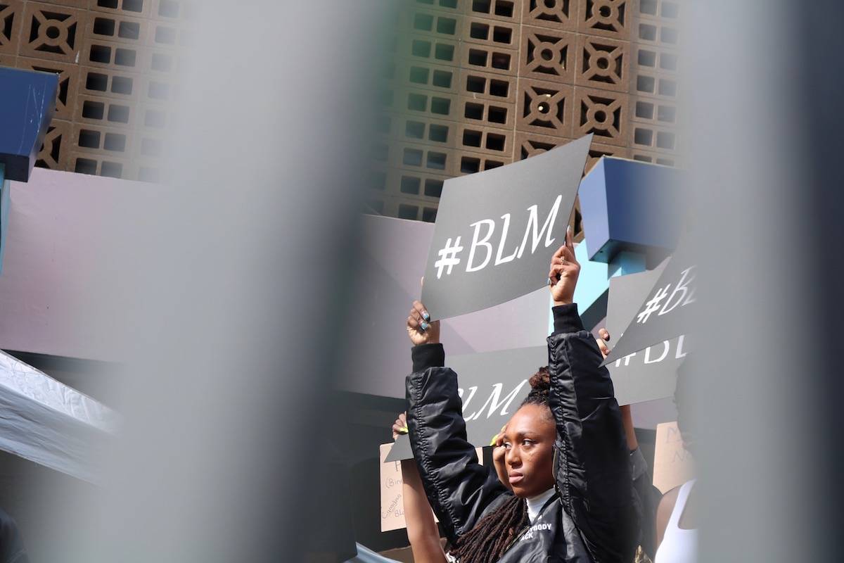 Thousands filled Centennial Square in June for the peace rally for Black lives, sparked by outrage over the death of George Floyd in the U.S. (Black Press Media file photo)
