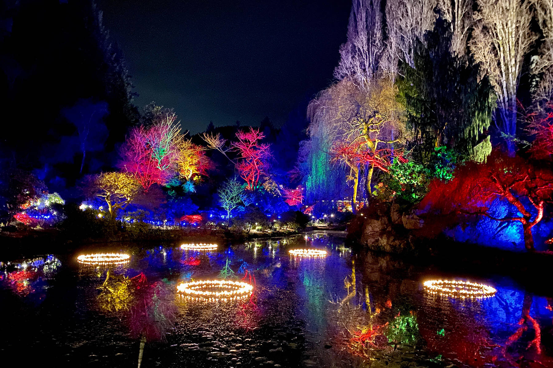 Can you spot all 12 Days of Christmas displays at the Butchart Gardens? Jen Blyth photo.