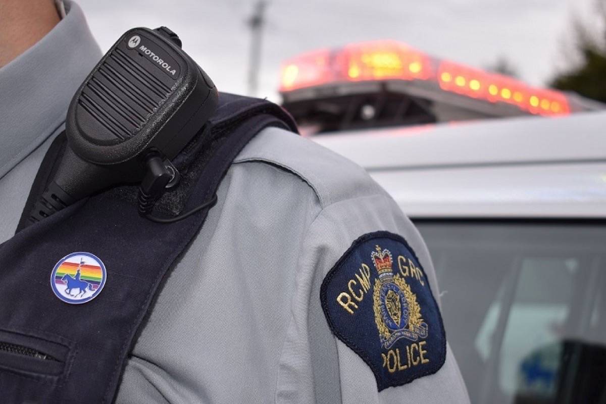 RCMP detachments across B.C. are now flying Pride flags. (Submitted photo)