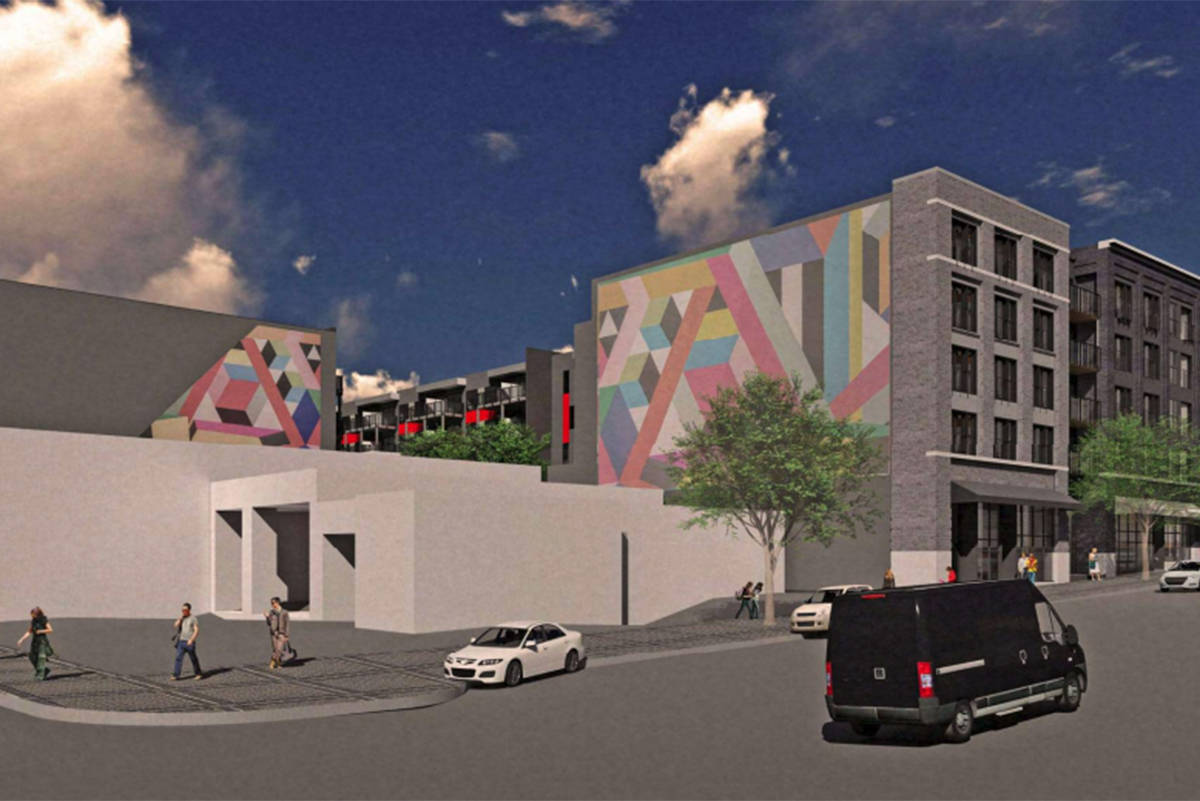 A development proposed for Victoria’s Old Town would include 274 rental units. (Rendering by Integra Architecture)