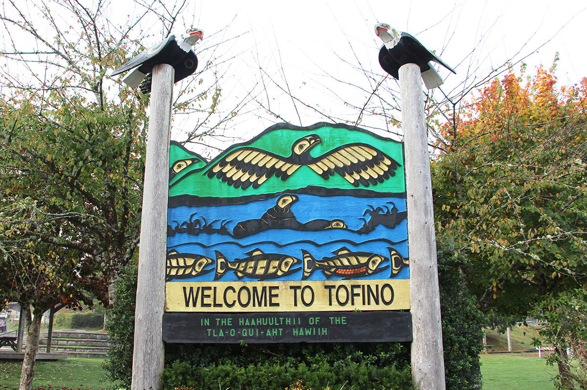 District of Tofino welcome sign. (Westerly file photo)