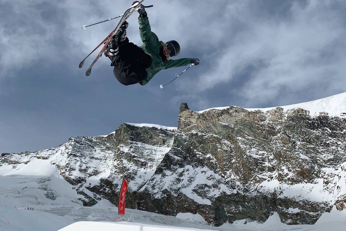 Dillan Glennie takes to the skies in Saas Fee, Switzerland. Photo supplied