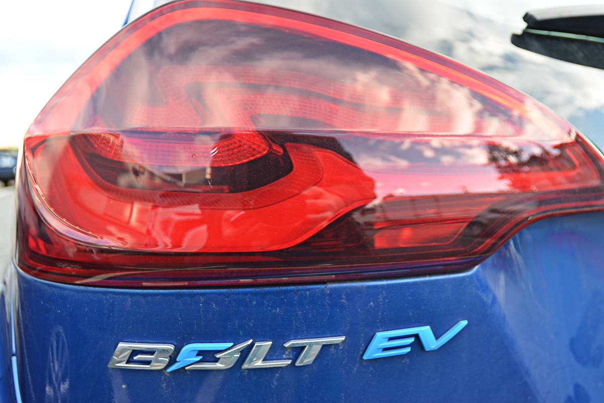GM has issued a voluntary recall of Chevy Bolt electric vehicles with batteries made in Korea. Owners can check their VIN to see if their vehicle is part of the recall. (Heather Colpitts/Black Press Media)