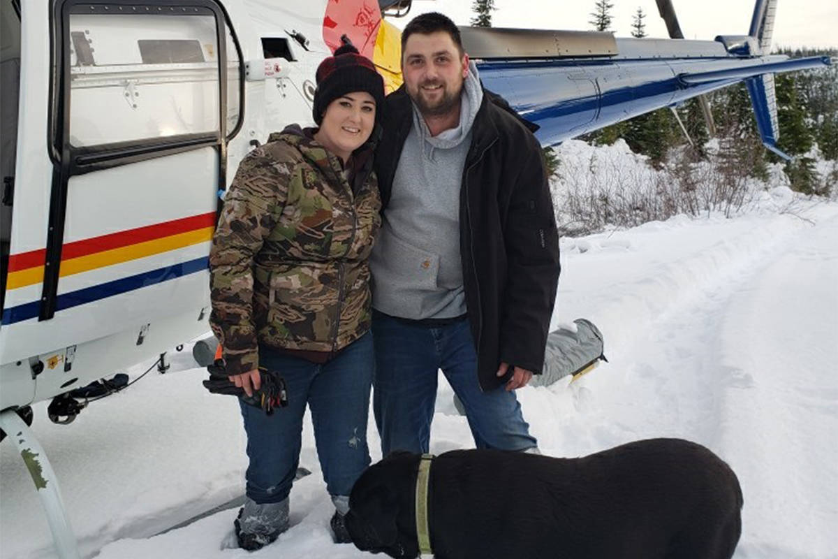 Tamara Sandulak, Cody Martin and Rex, reported missing Thursday, were found in the Moriarty Lake area Nov. 14. (Photo submitted)