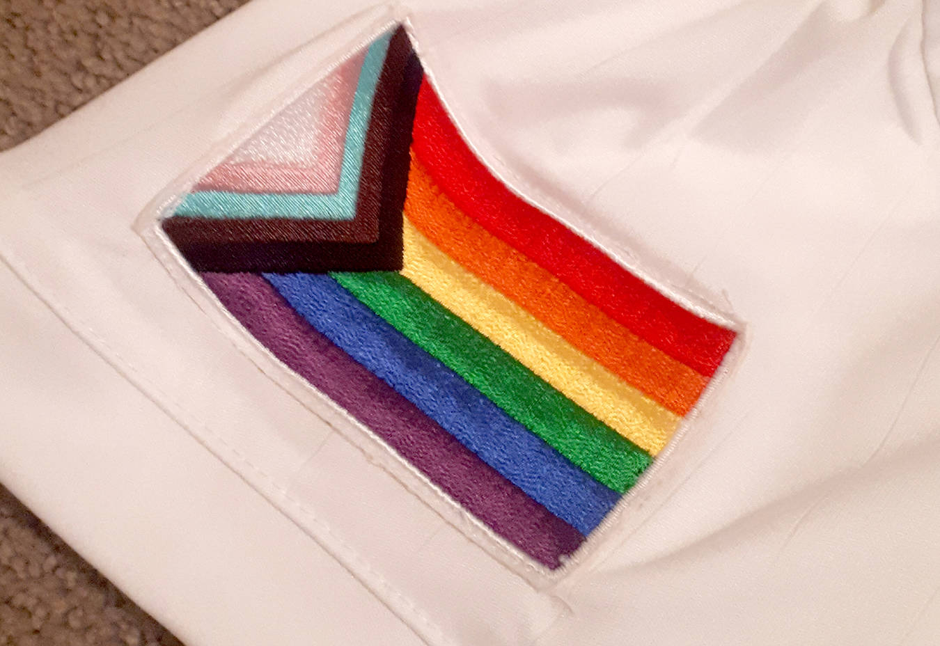 Members of Chilliwack FC’s premier women’s team put this patch on their jersey to recognize the LGBTQI2S+ and BIPOC communities. (Submitted photo)