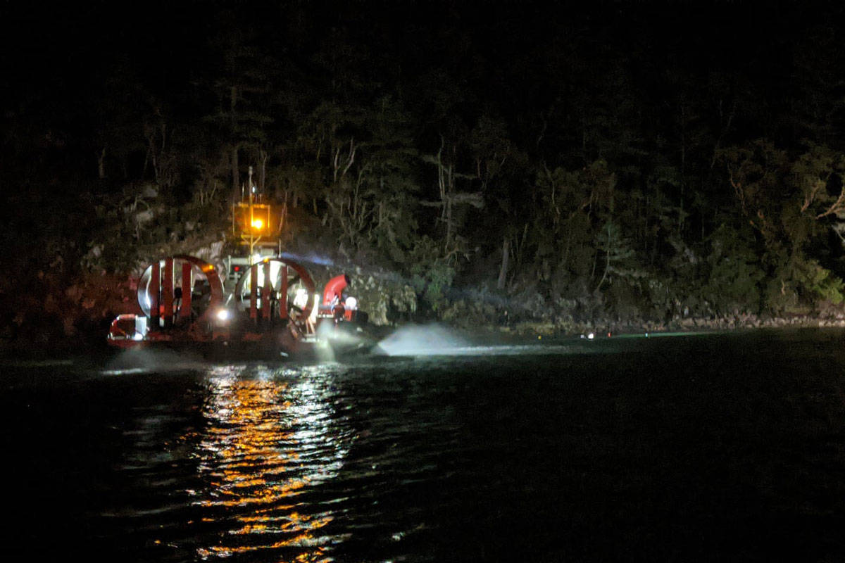 Central Saanich emergency crews and the Brentwood Bay Royal Canadian Marine Search and Rescue confirmed that there was no one inside a vehicle found submerged off Henderson Point on Nov. 20. (John Harper/Facebook)