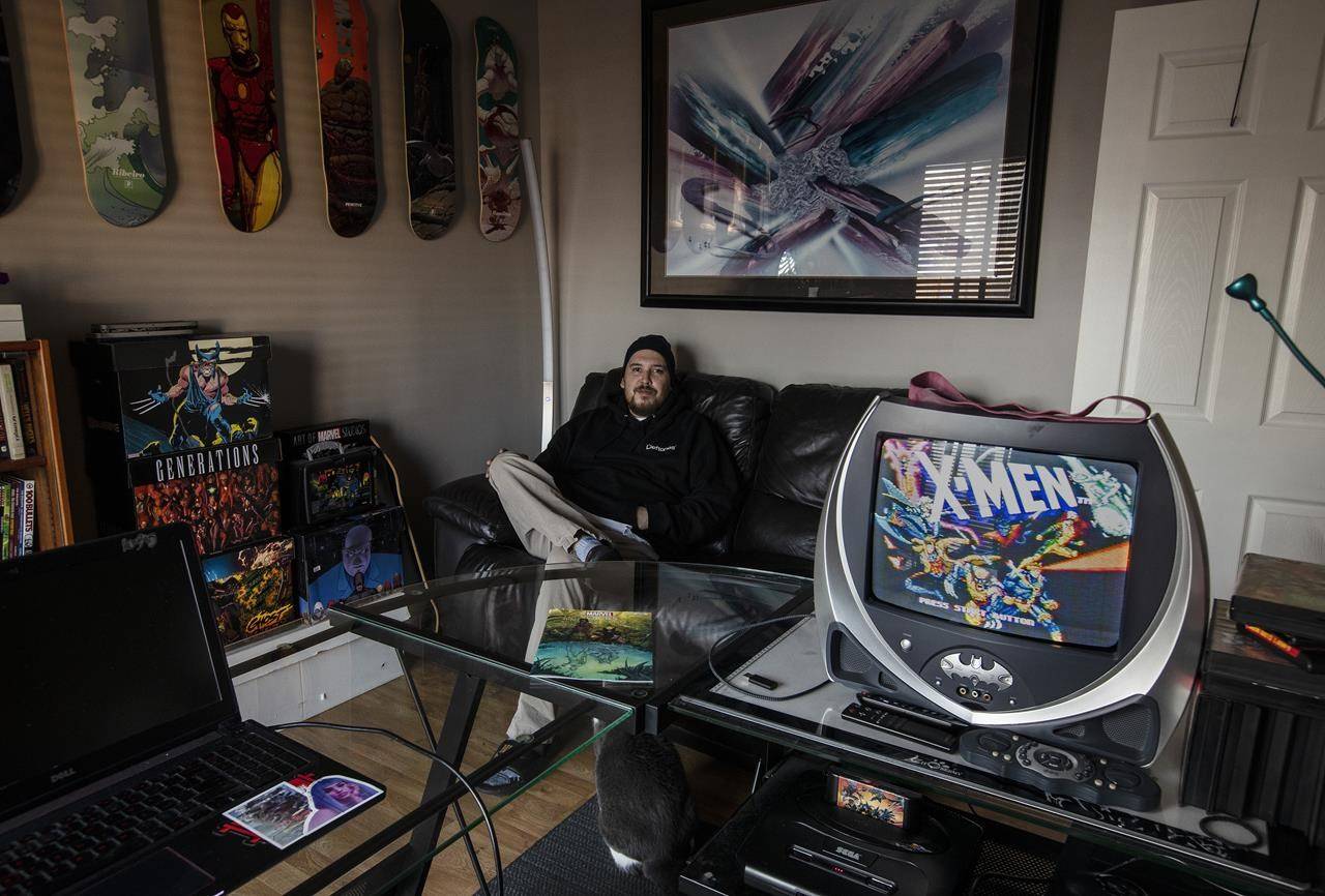 Kyle Charles poses for a photo in Edmonton on Friday, Nov. 20, 2020. Marvel Entertainment, the biggest comic book publisher in the world, hired the 34-year-old First Nations illustrator as one of the artists involved in Marvel Voice: Indigenous Voices #1 in August. THE CANADIAN PRESS/Jason Franson