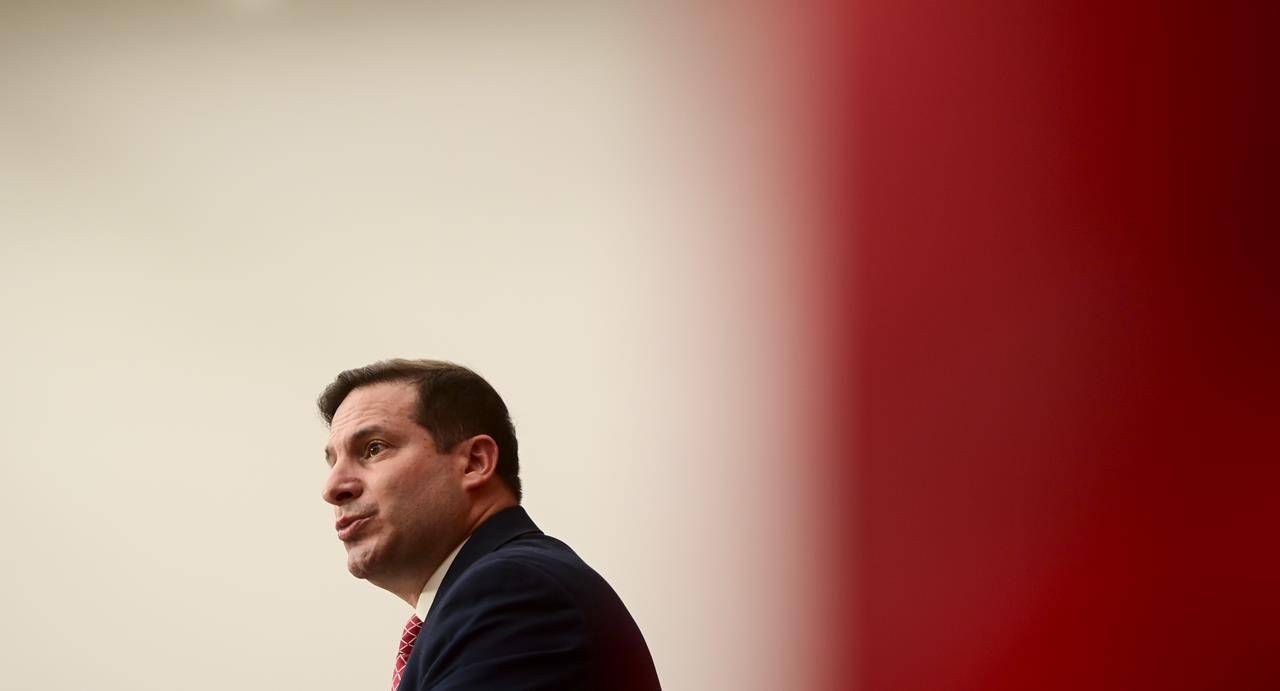 Minister of Immigration, Refugees and Citizenship Marco Mendicino holds a press conference in Ottawa on Thursday, Nov. 12, 2020. THE CANADIAN PRESS/Sean Kilpatrick