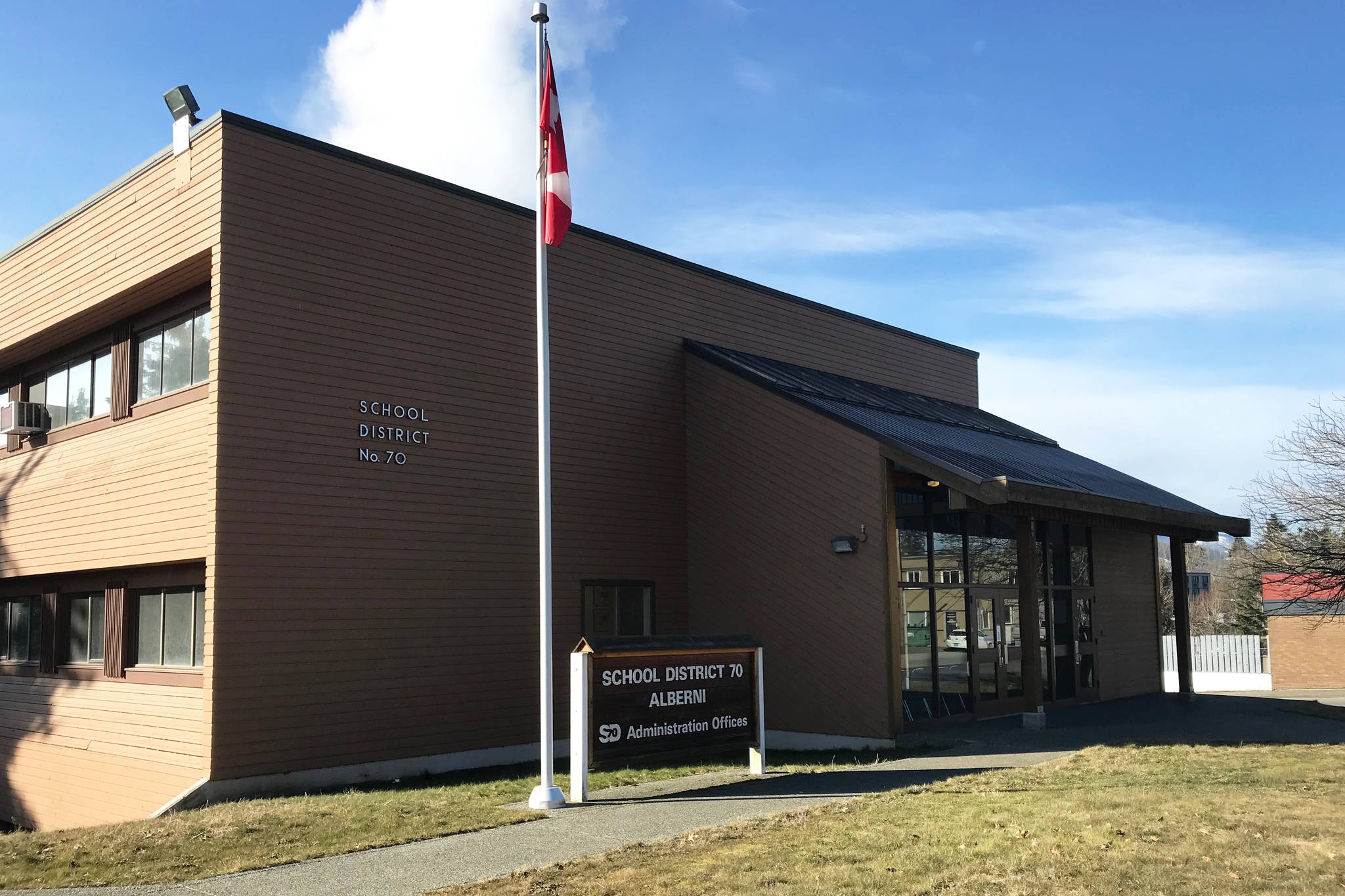 The School District 70 administration office in Port Alberni. AV NEWS FILE PHOTO