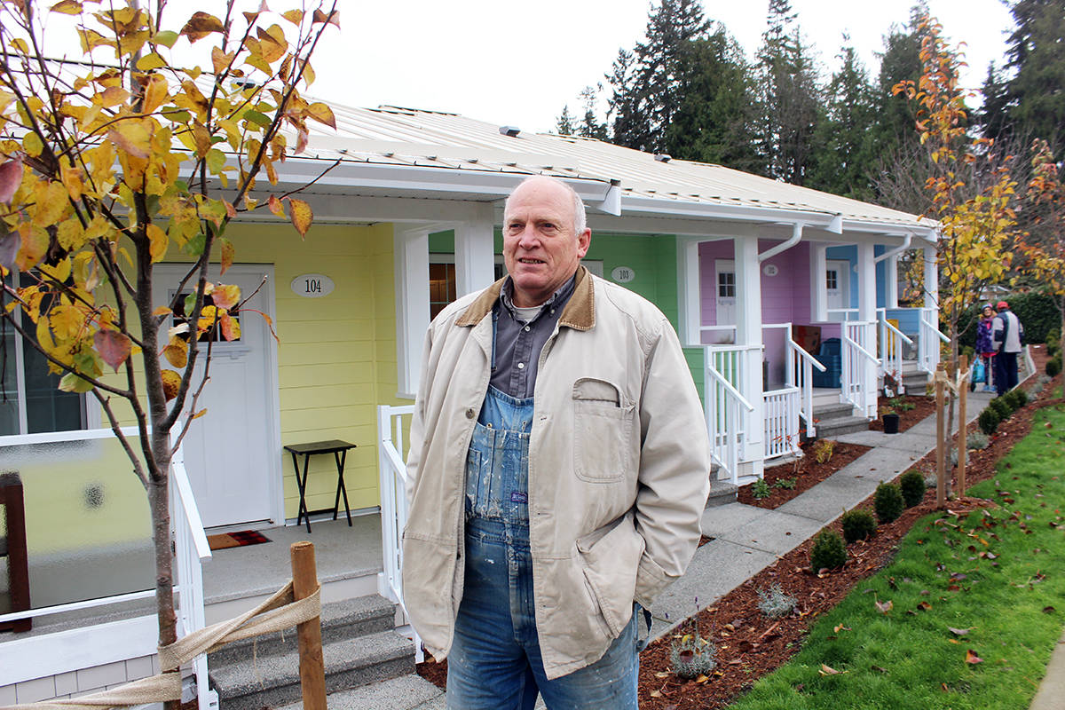 Jon Lefebure went back to construction after losing the 2018 mayor’s post in North Cowichan to work on the Cottages On Willow. (Photo by Don Bodger)