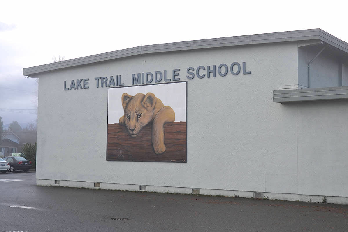 Lake Trail Middle School in Courtenay has closed again due to a threat Friday (Dec 4). File photo
