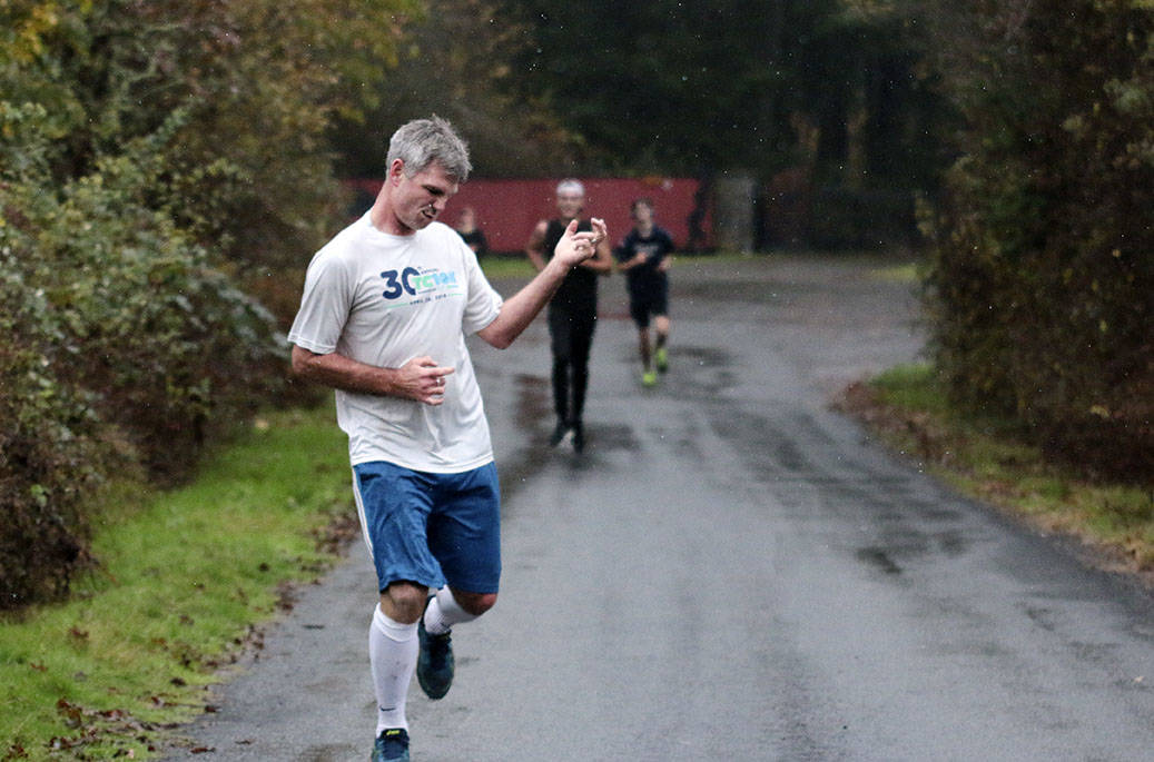 Duncan Christian School students take part in the BC School Sports Cross Country Pandemic Challenge on Nov. 3. (Kevin Rothbauer/Citizen)