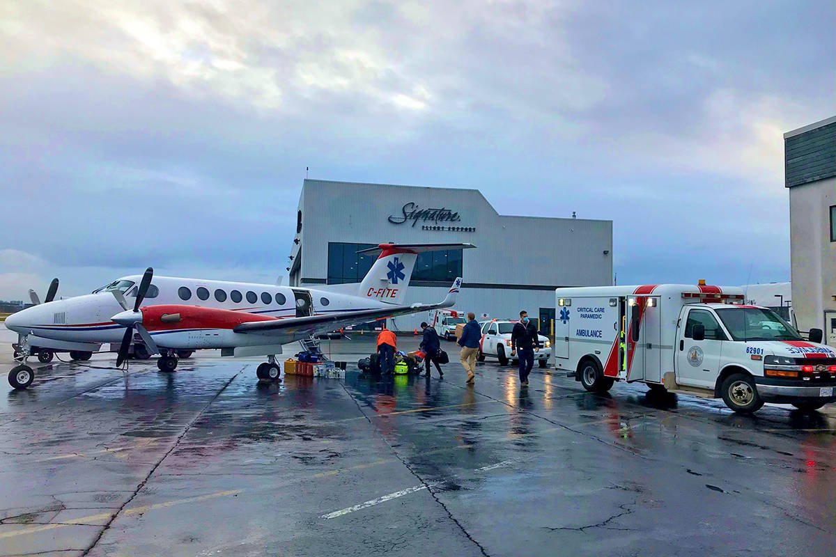 BC Emergency Health Services has deployed a Major Incident Rapid Response Team, based out of Vancouver, to Fort St. James Wednesday, Dec. 9, to help deal with 60-plus COVID-19 positive cases in the community of roughly 1,500. (BC Emergency Health Services photo)