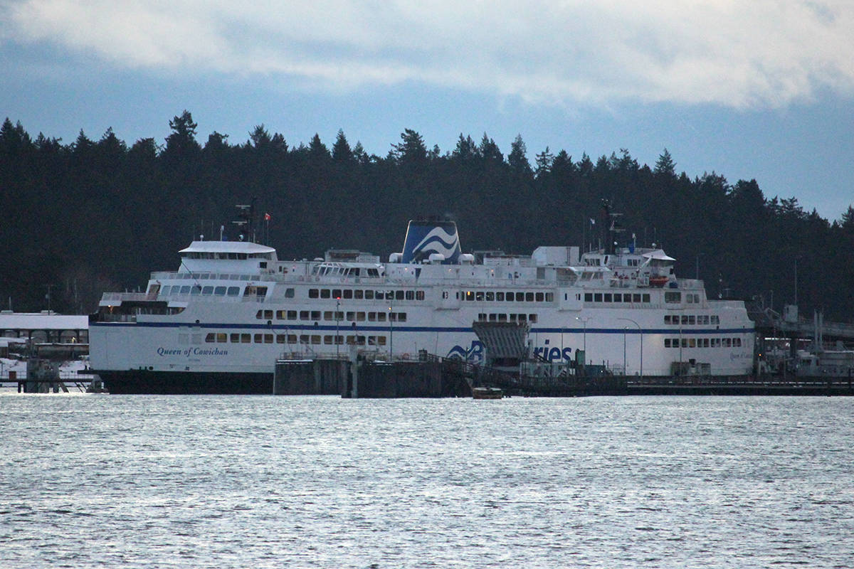 B.C. Ferries is asking people to avoid non-essential travel this holiday season. (News Bulletin file photo)