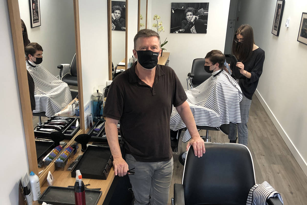 Michael Farrell has opened Avenue Barber in Oak Bay Village next to Cobs Bread. (Travis Paterson/News Staff)