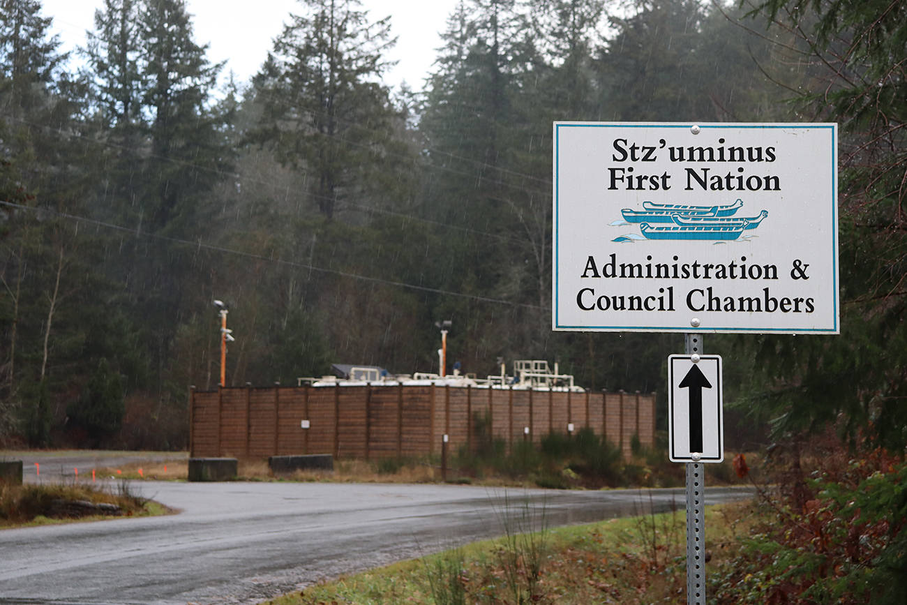 Repair work is underway after the Stz’uminus reservoir lost 500,000 litres of water. (Cole Schisler photo)