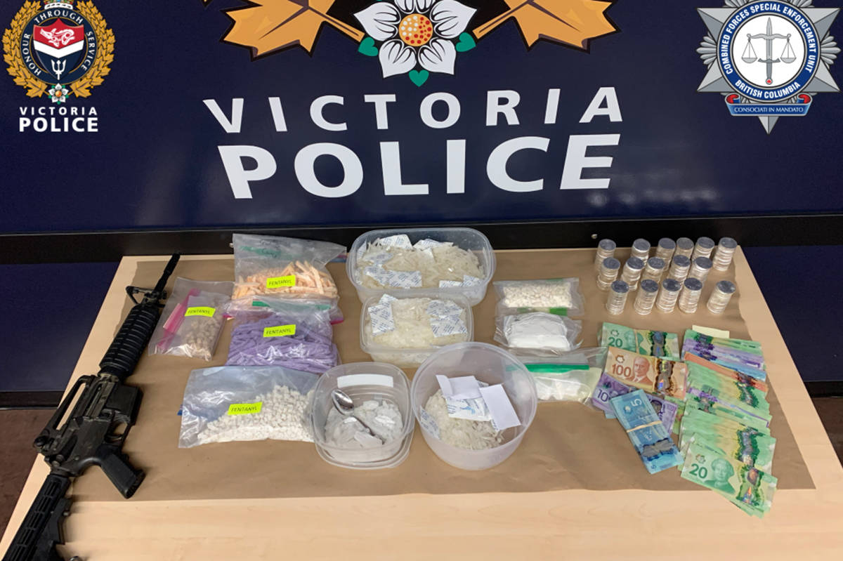Victoria police seized $30 million in fentanyl, drugs, cash and firearms during Project Juliet. (Victoria Police Department)