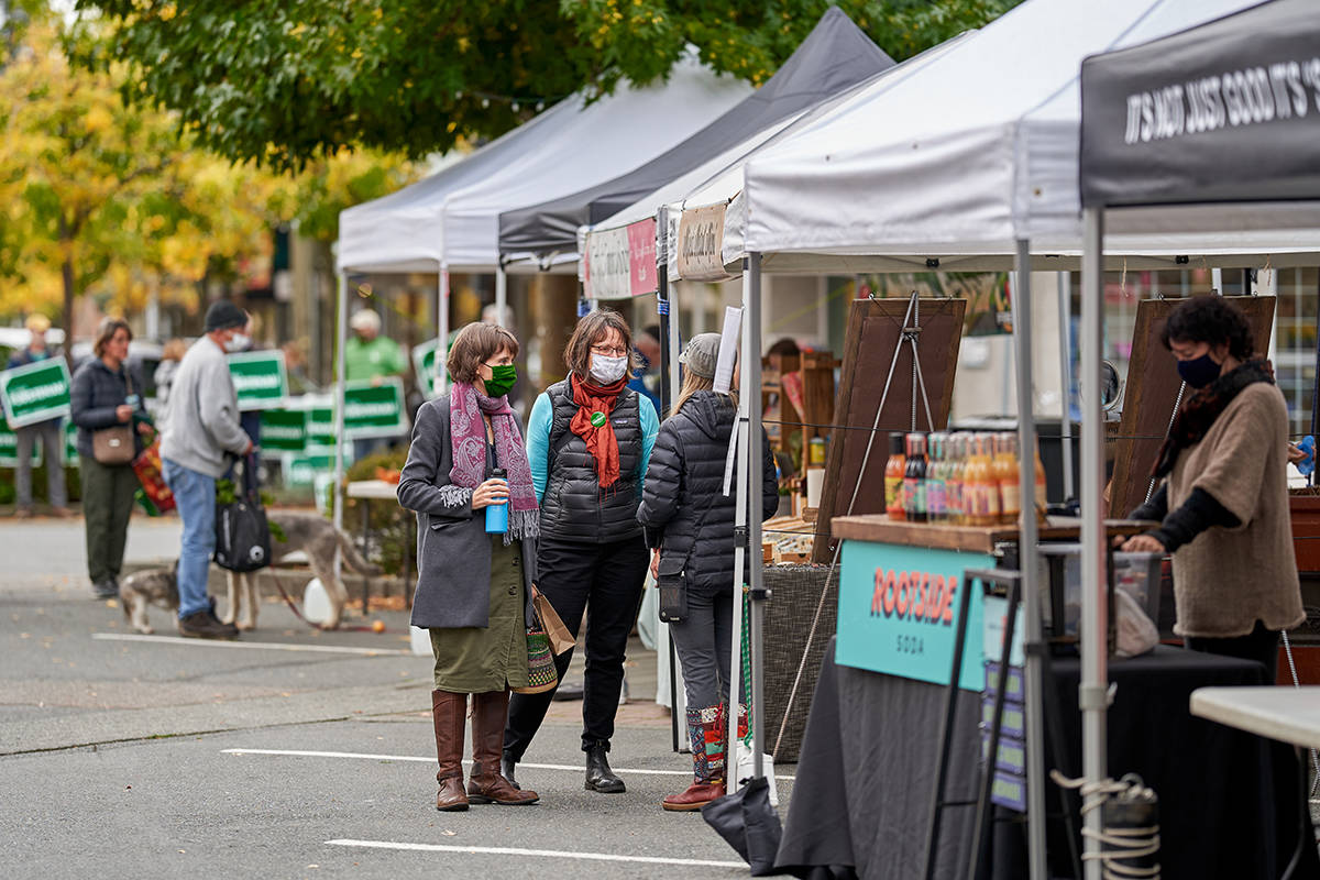 Non-food vendors have been banned from the Duncan Farmers Market for now as a COVID-19 measure. (Nicholas Miller photos)