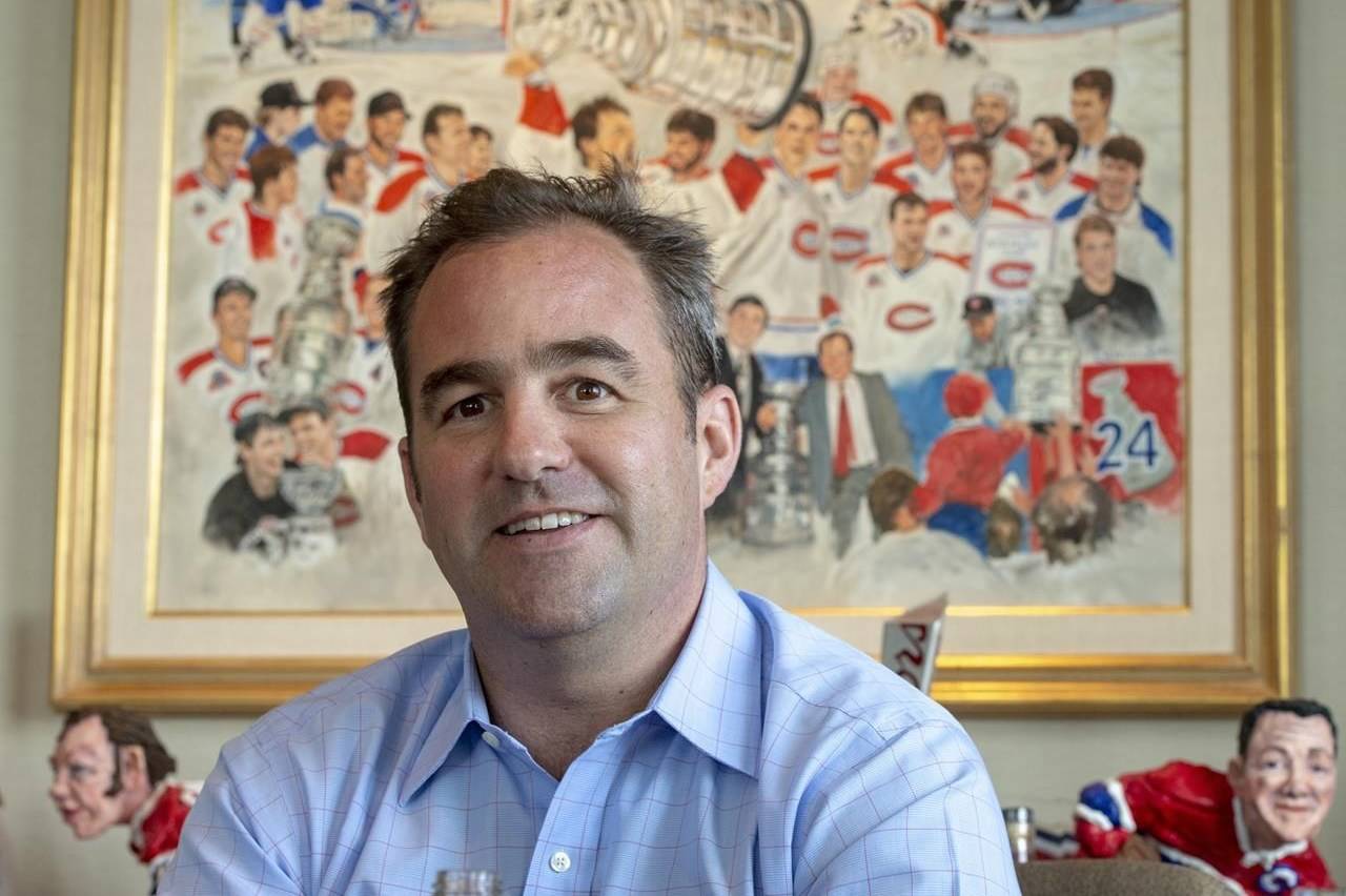 Montreal Canadiens owner Geoff Molson is seen in his office at the Bell Centre in Montreal on Tuesday, June 11, 2019. THE CANADIAN PRESS/Ryan Remiorz