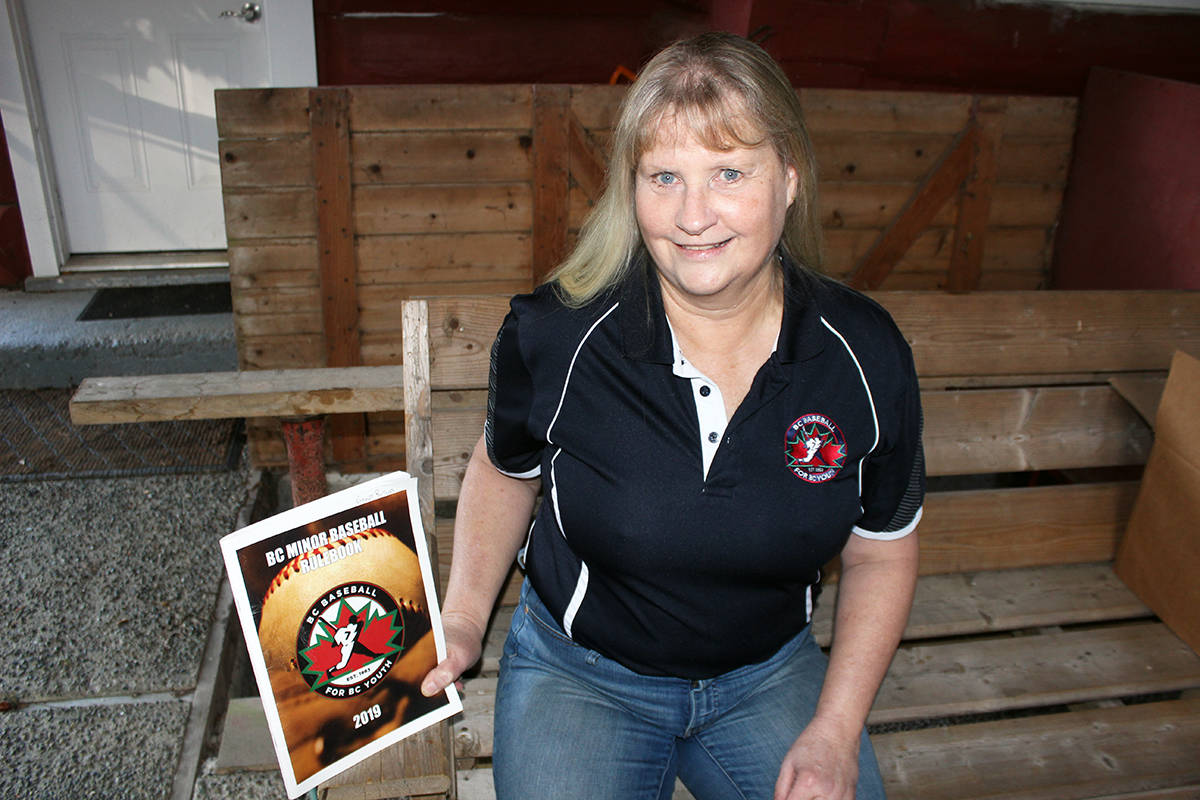 Anne Hayes’ extensive dedication to BC Minor baseball has been recognized with the Baseball Canada Volunteer of the Year award. (Photo by Don Bodger)