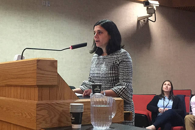 FILE – Interior Health medical health officer Dr. Silvina Mema addressed Kelowna city council. (Alistair Waters/Capital News)