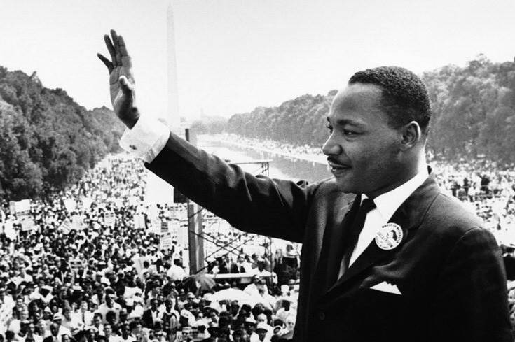 Martin Luther King Jr. addresses the crowd during the march on Washington, D.C., in August of 1963. Courtesy photo
