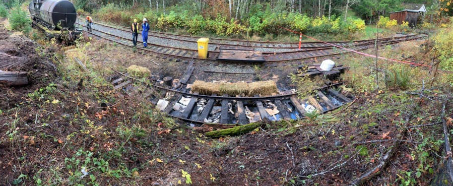 A picture of the spill area on Oct. 30, 2020. (SCREENSHOT)