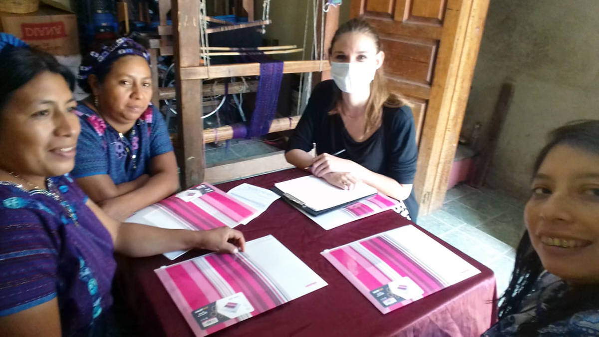 Members of Directiva. From left: Petrona, Sandra, Sarah and Brenda. They met to plan the sustainable food project in San Antonio Palopo. ({Photo submitted)