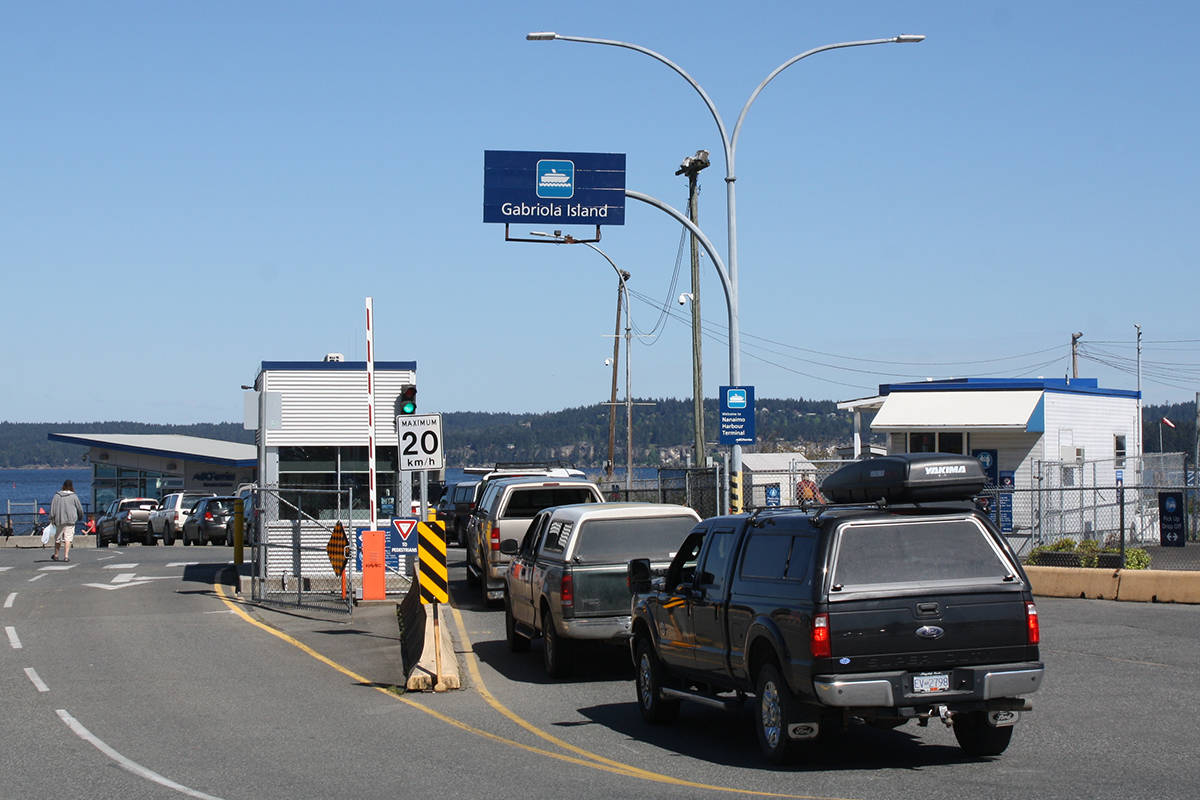 B.C. Ferries is in the midst of gathering support from local governments for a plan that would fully electrify Island-class ferries. A pair of hybrid ferries are slated for the Gabriola-downtown Nanaimo ferry route for 2022. (News Bulletin file)