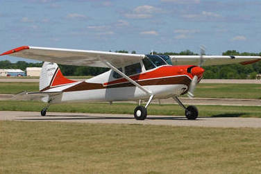 A Cessna 170 airplane similar to the one pictured above is reported to be missing off the waters between Victoria and Washington State. Twitter photo/USCG