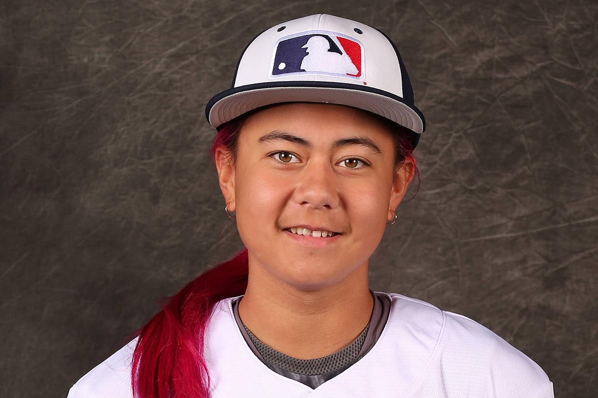 Abbotsford's Raine Padgham poses for a headshot during the Third Annual Girls Baseball Trailblazer Series at the Compton Youth Academy back in 2019. Padgham was recently named one of the most influential Canadians in the sport of baseball by the Canadian Baseball Network. (Rob Leiter/MLB Photos)