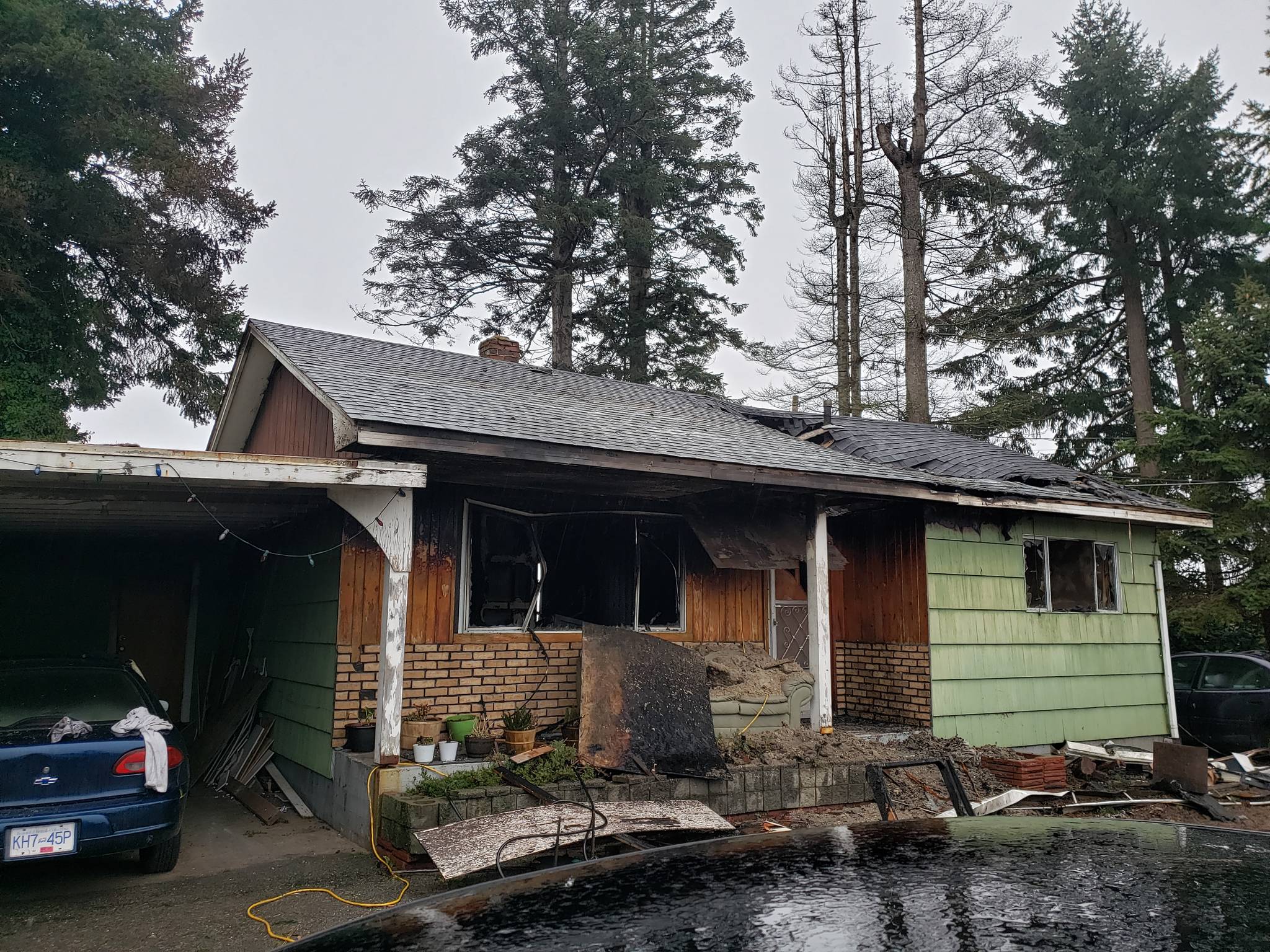 The Masters home burned down on Jan. 10. Malcolm Masters has started a GoFundMe to help cover the costs of tearing down the structure and cleaning up the property. Photo supplied by Malcolm Masters