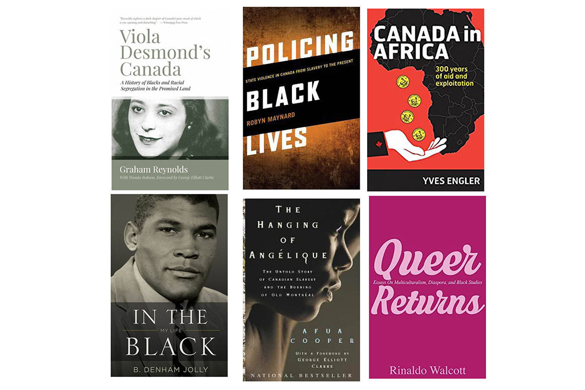 A few of the books available on the topic of Black history in Canada.