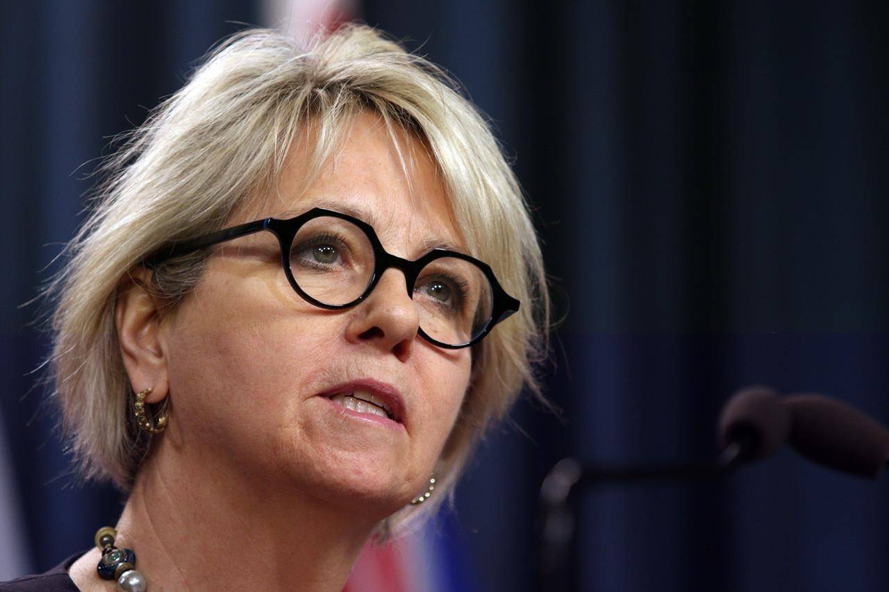 Dr. Bonnie Henry speaks about the province’s COVID-19 vaccine plans during a news conference at the legislature in Victoria, Friday, Jan. 22, 2021. THE CANADIAN PRESS/Chad Hipolito