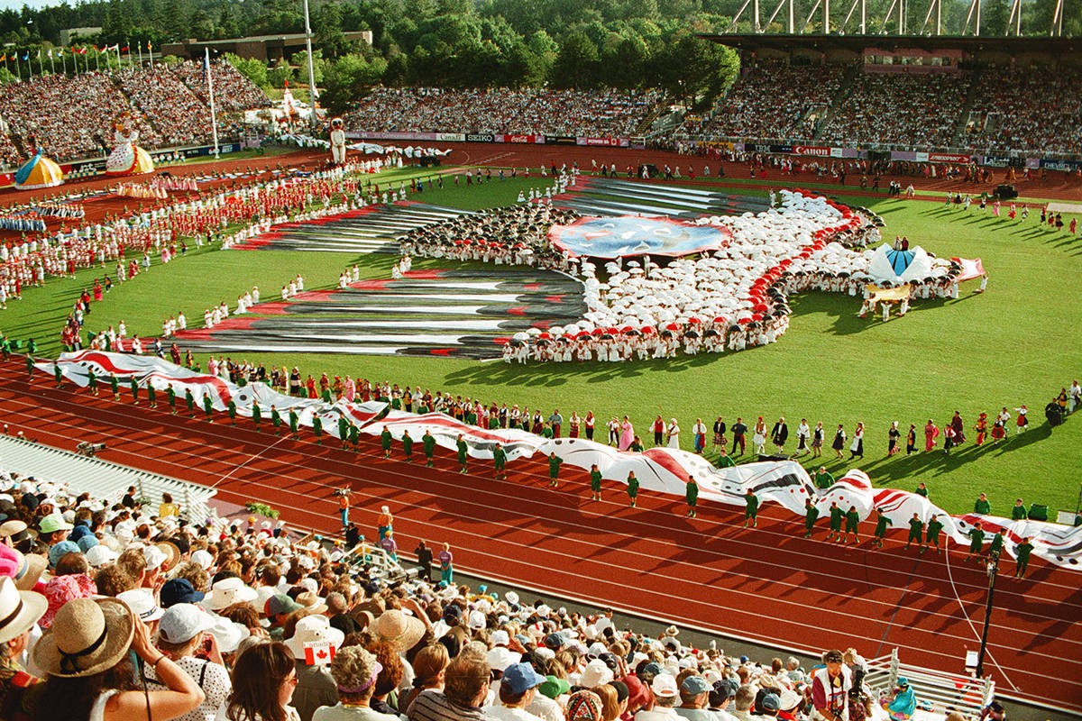 Opening ceremonies for the 1994 Commonwealth Games in Victoria (University of Victoria photo)