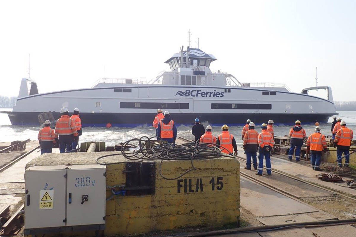 A battery electric-hybrid ferry, pictured here, is expected to make its way to Vancouver Island in late 2021, says B.C. Ferries. (Submitted photo)