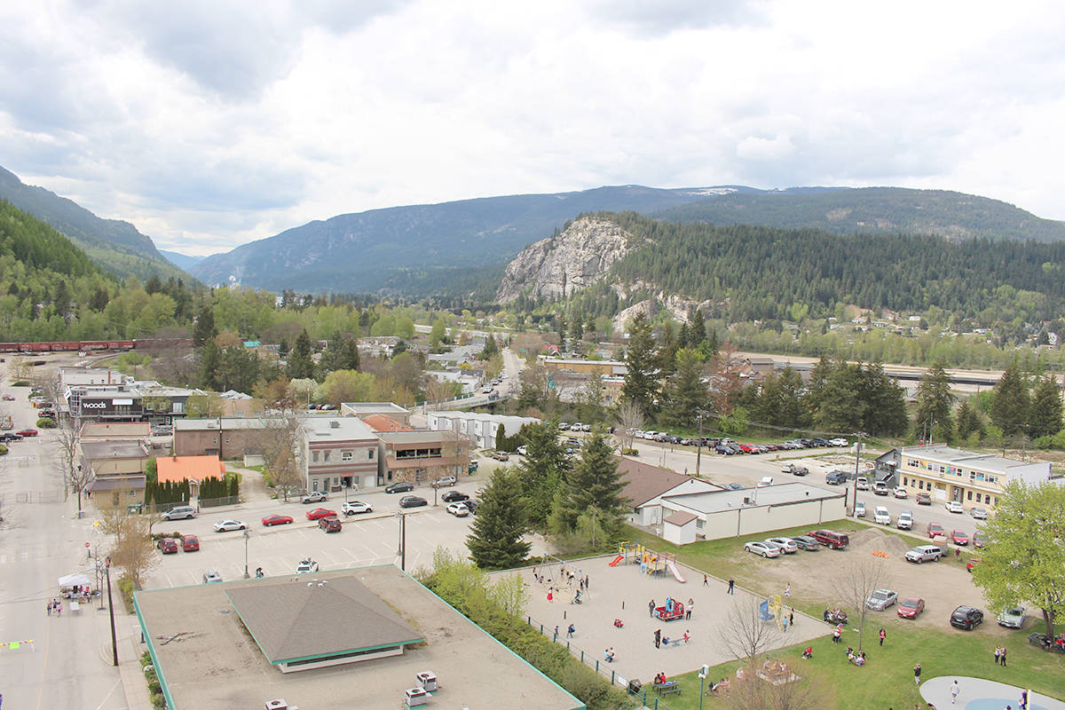 The incident happened in downtown Castlegar. Photo: Betsy Kline