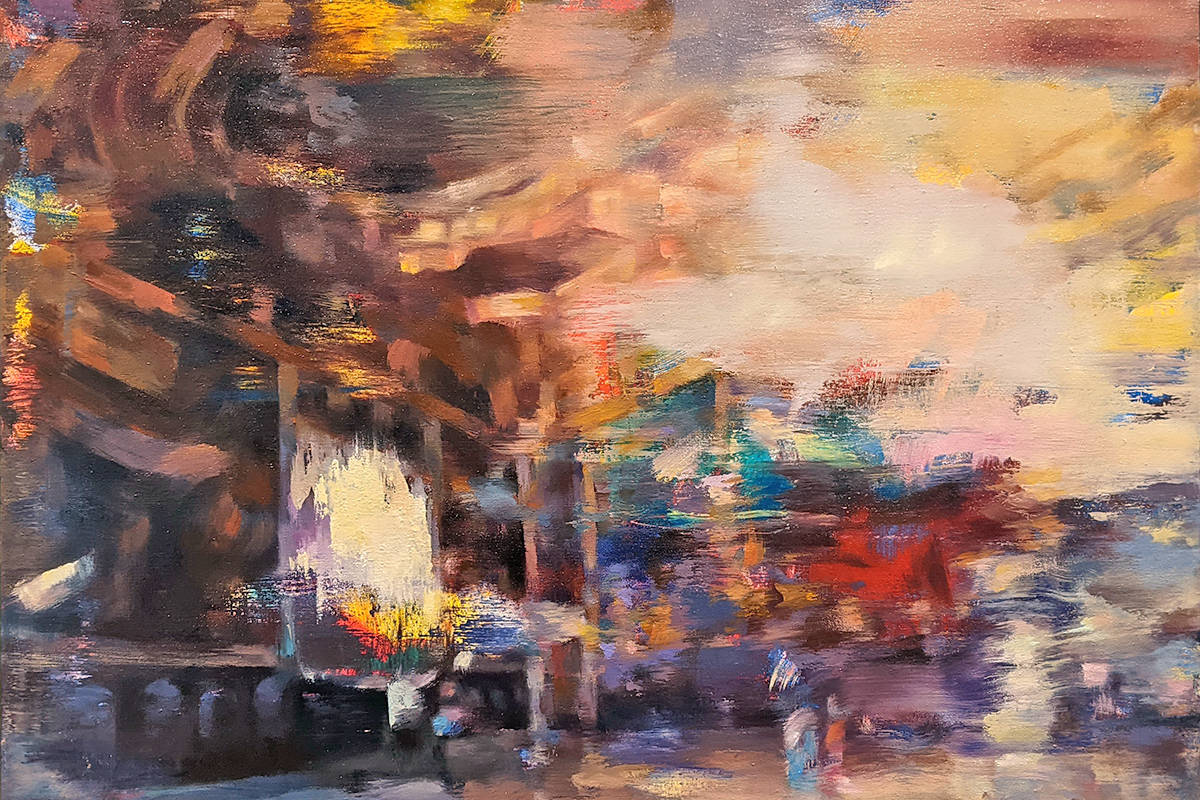 The Grand Chamber by Claire Huang, an acrylic and oil on canvas, is exhibiting at the Avenue Gallery in Oak Bay this month. (Image by Claire Huang)