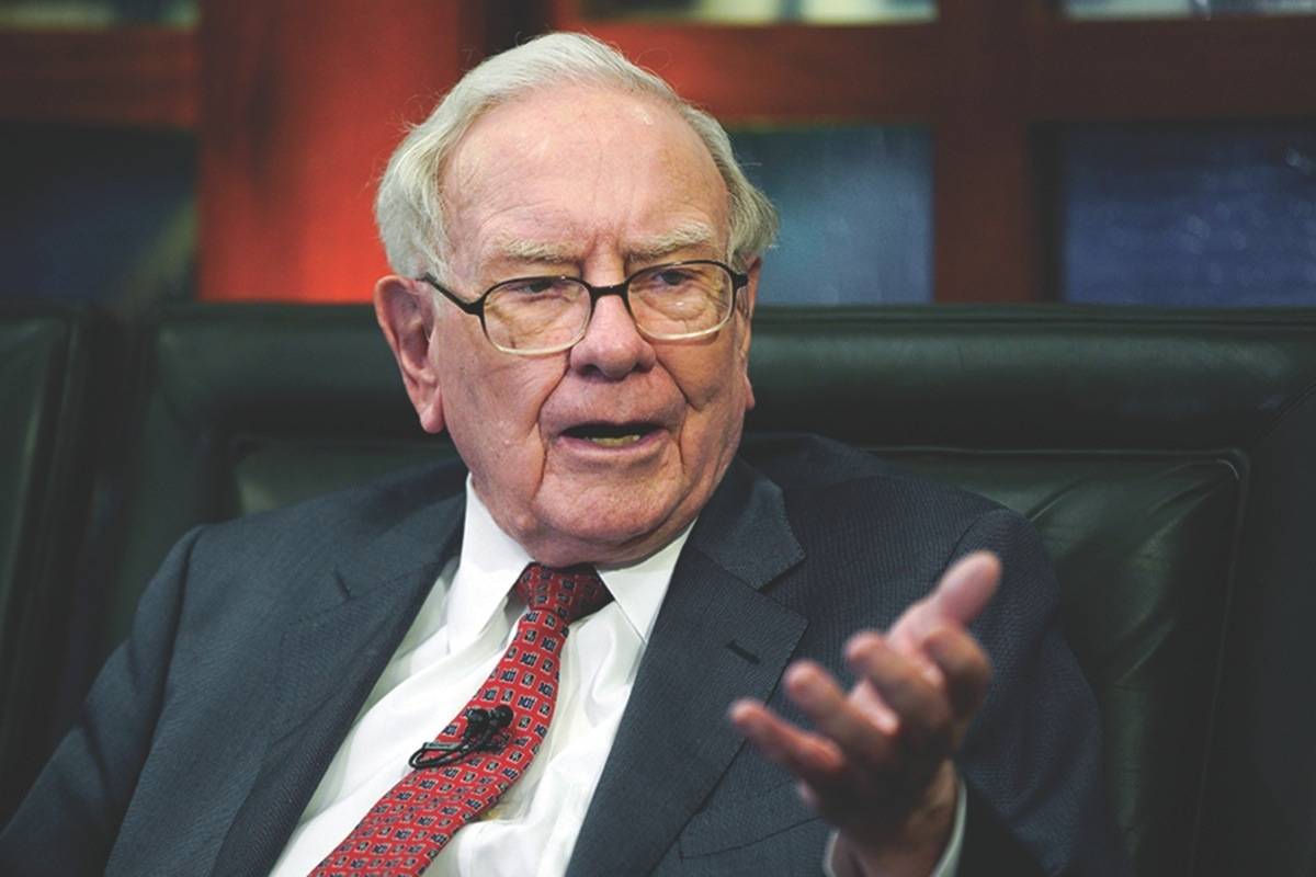 Berkshire Hathaway Chairman and CEO Warren Buffett speaks during an interview in Omaha, Neb. (AP Photo/Nati Harnik, File)
