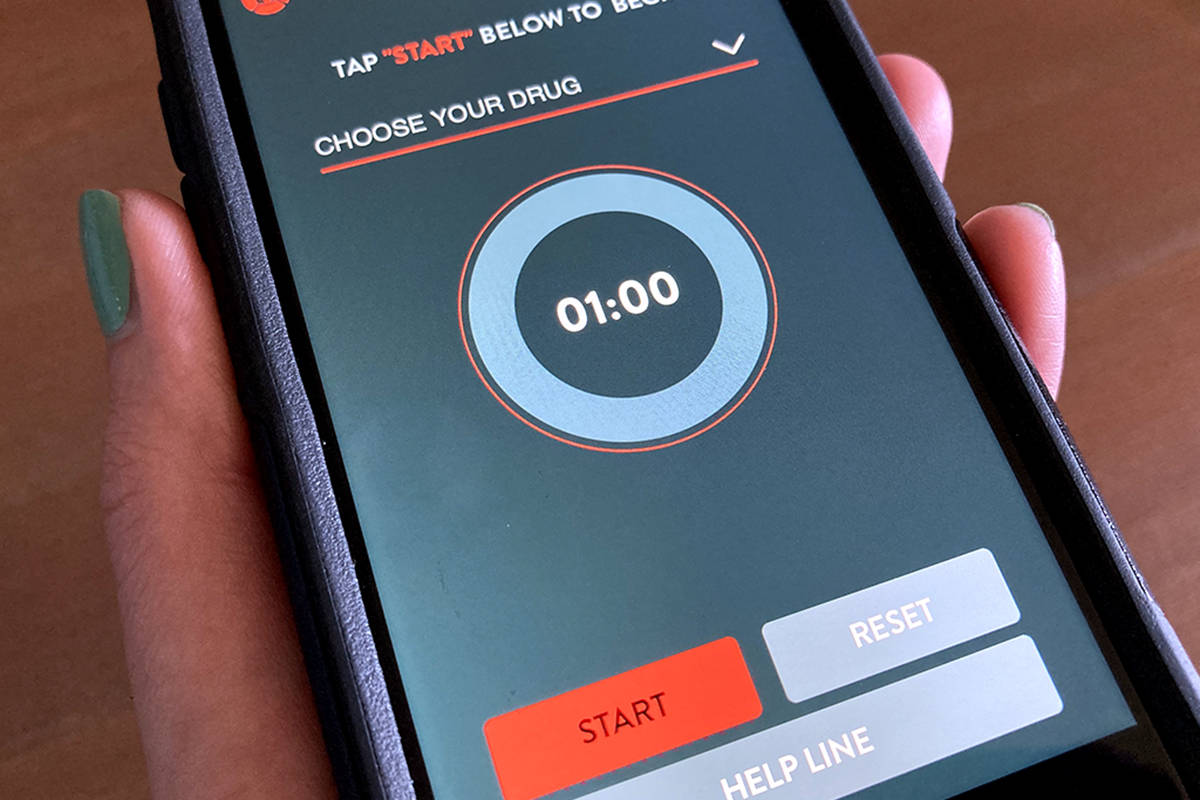 The Lifeguard app is designed to help people using drugs get help if they overdose. (Black Press Media files)