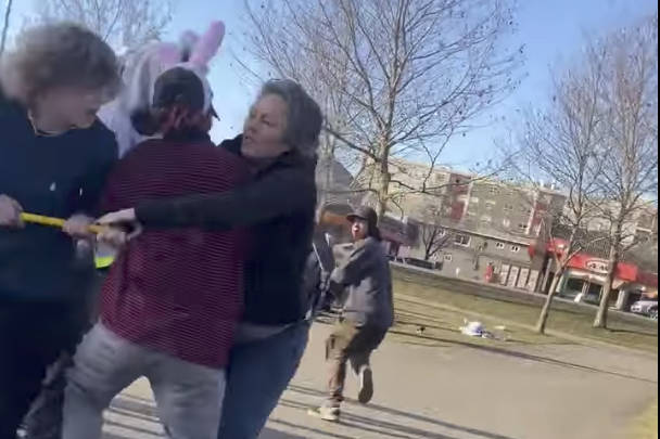 A video shared to Facebook of an argument turned physical at the Polson Park skatepark Tuesday, March 16, has garnered more than 300 comments. (Jay Sharma - Facebook)
