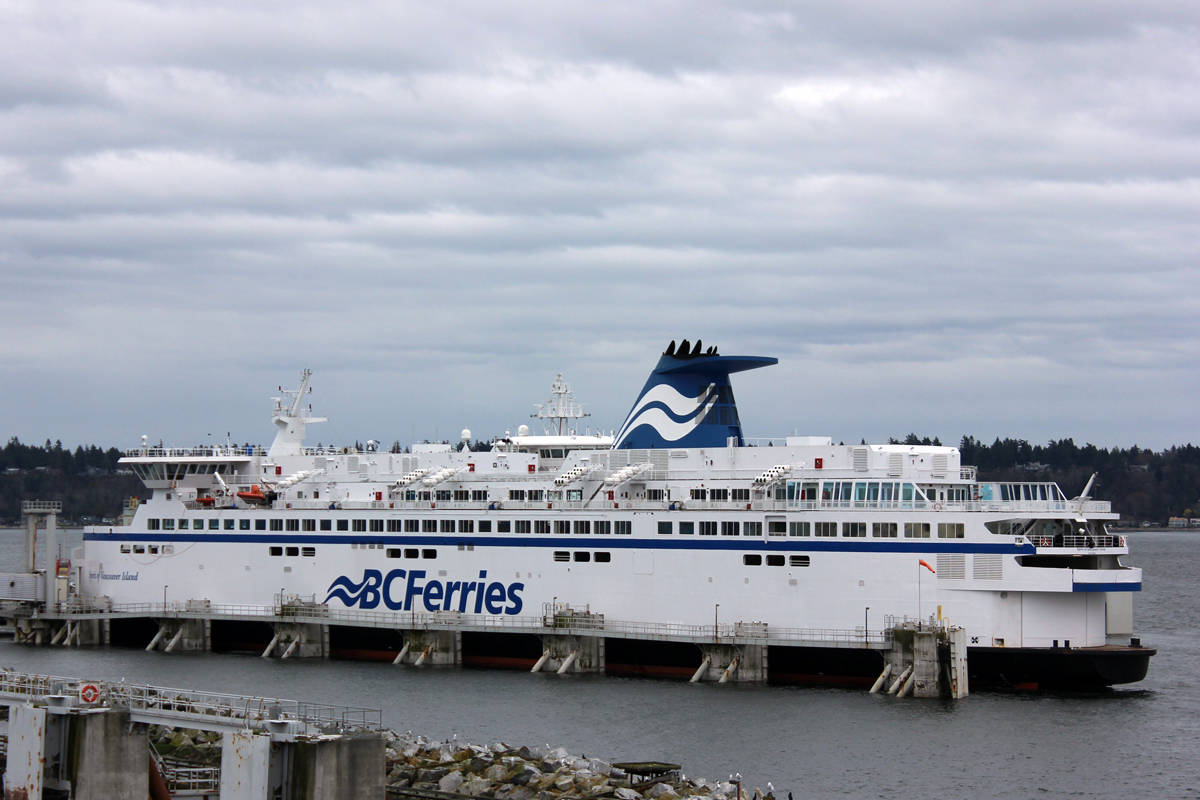 The Spirit of Vancouver Island vessel docked at the Tsawwassen terminal. (Black Press Media file photo)