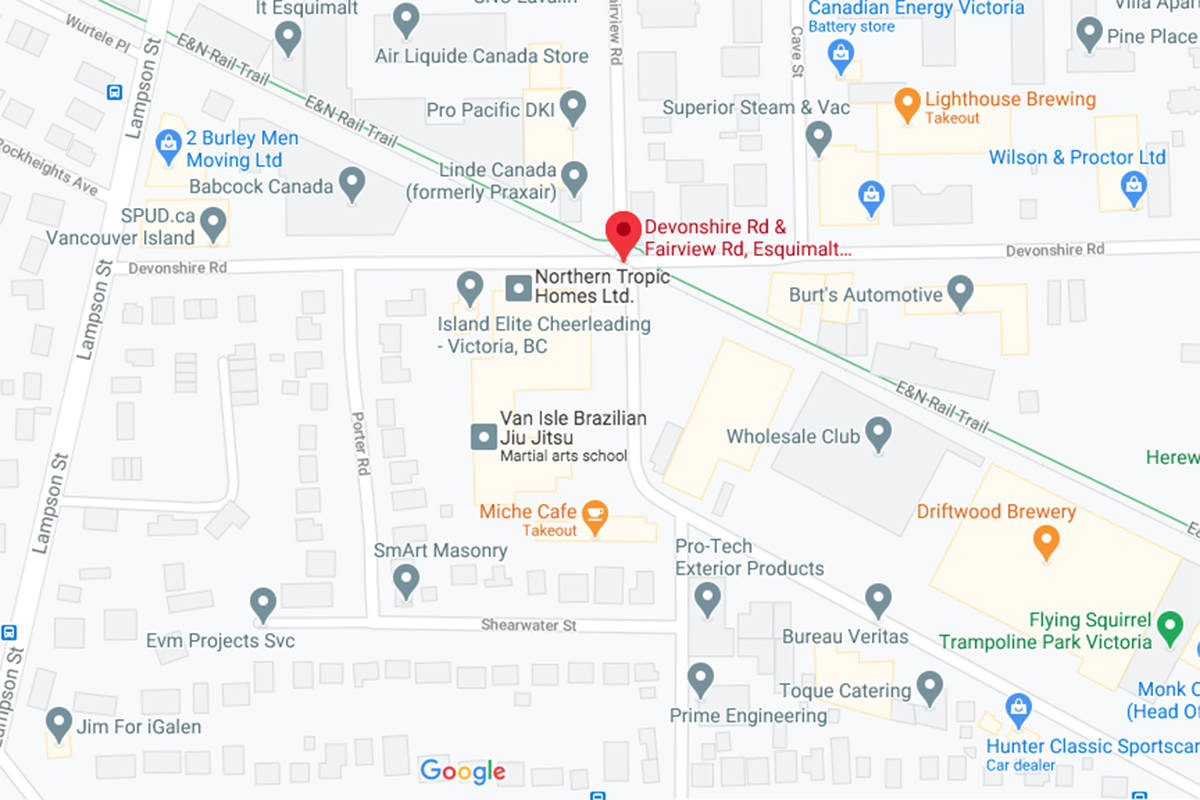 A 12-year-old boy was attacked while riding his bike in the area of Devonshire and Fairview roads Wednesday morning. Police are looking for witnesses. (Google Maps)