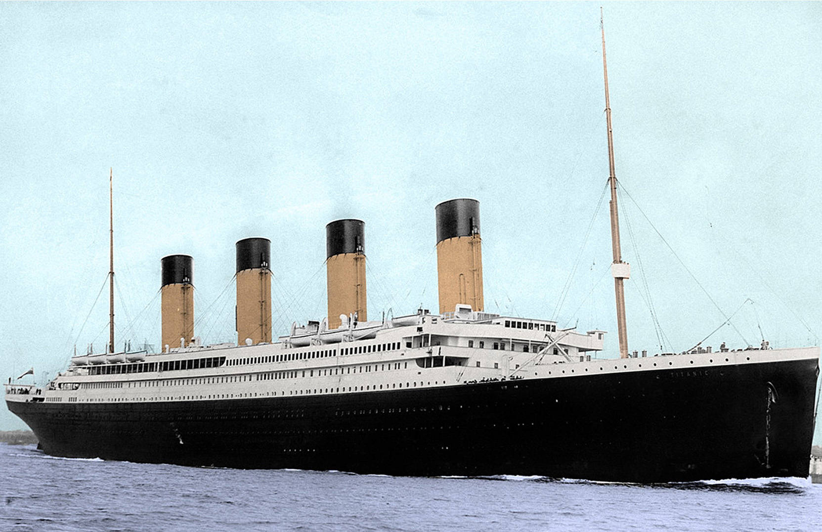 Titanic was the largest and most luxurious ship in the world. Photo provided and colourized by Jiri Ferdinand.