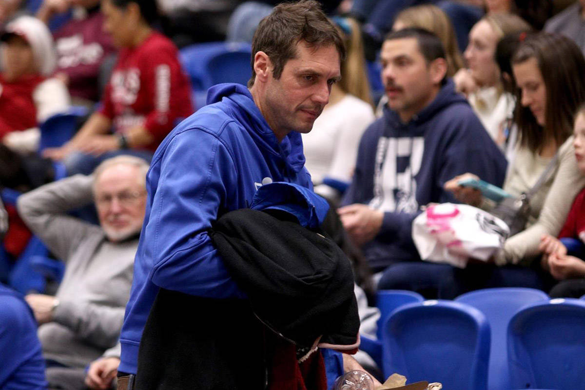 Former University of Victoria rowing coach Barney Williams is photographed in the stands during the Greater Victoria Invitational at CARSA Performance Gym at the University of Victoria in Victoria, B.C., on Friday, November 29, 2019. THE CANADIAN PRESS/Chad Hipolito