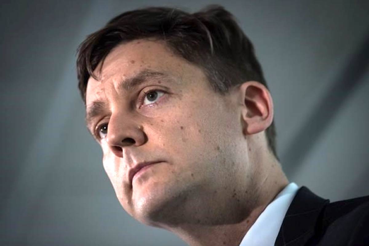 FILE – British Columbia Attorney General David Eby listens during a news conference in Vancouver, on Friday May 24, 2019. THE CANADIAN PRESS/Darryl Dyck
