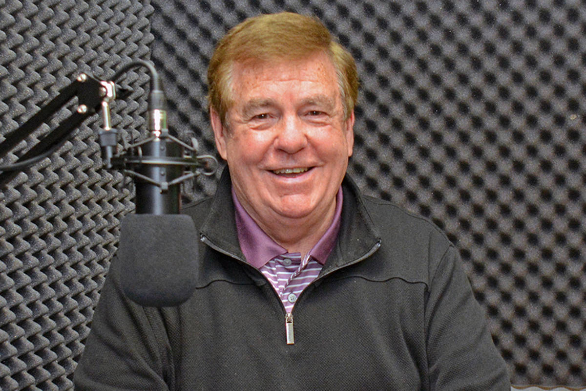 Bernie Pascall visits the PQB News/VI Free Daily studio. (Peter McCully photo)