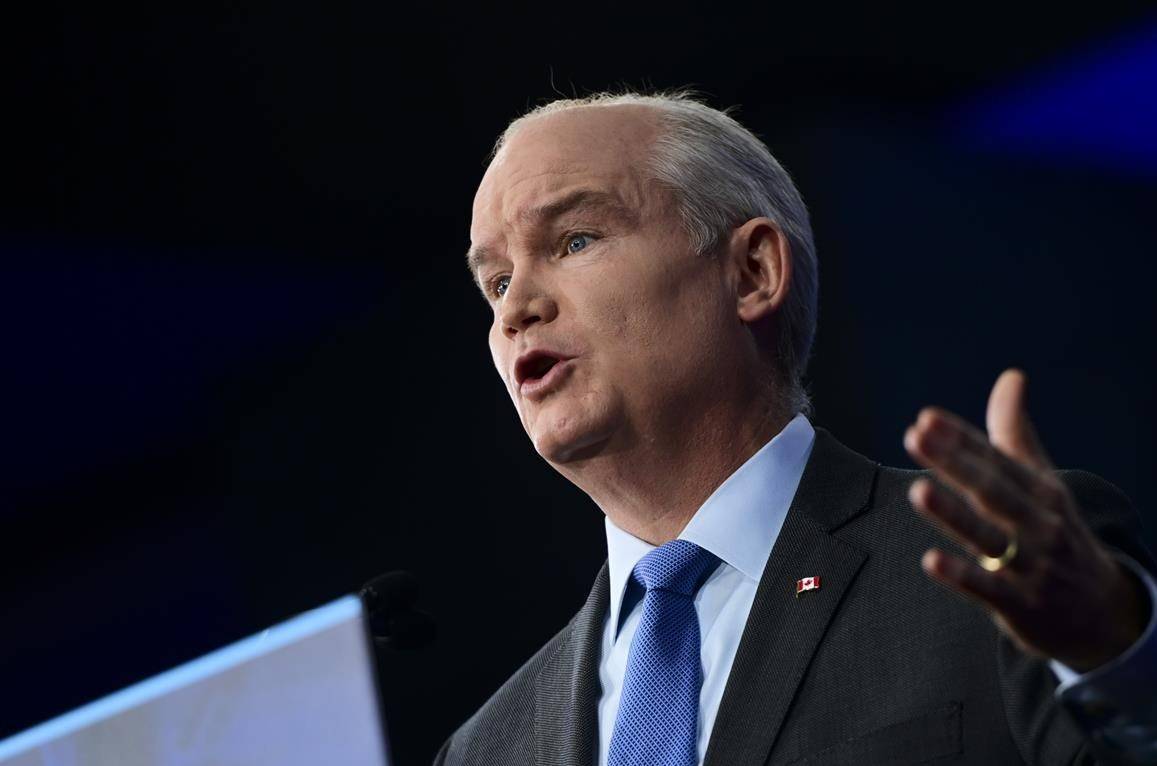 Conservative Leader Erin O’Toole holds a press conference in Ottawa on Thursday, May 13, 2021. THE CANADIAN PRESS/Sean Kilpatrick