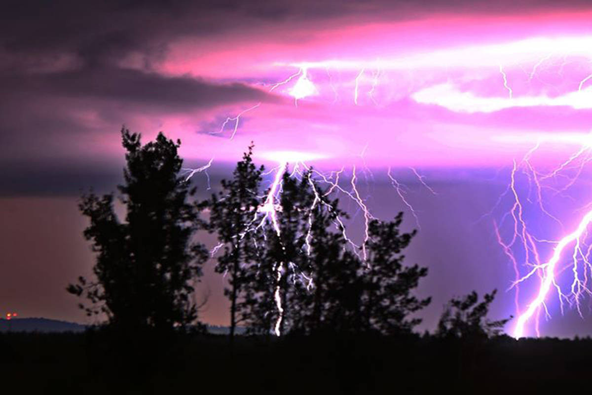 A thunderstorm pictured in Fraser Valley in 2021. (Black Press Media/Jaimie Grafstrom)