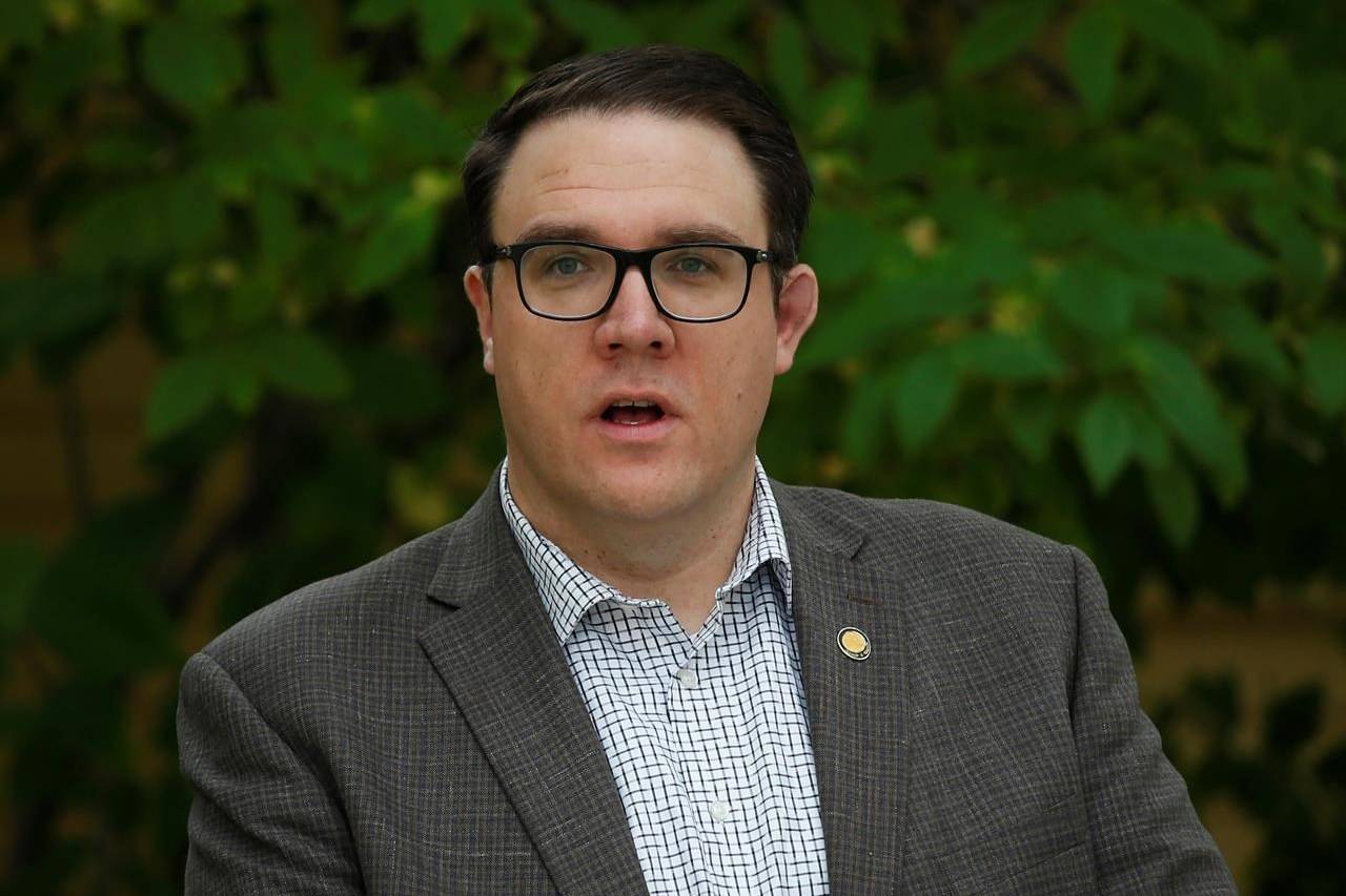 Alberta Environment Minister Jason Nixon is seen during a news conference in Calgary on Sept. 15, 2020. THE CANADIAN PRESS/Todd Korol